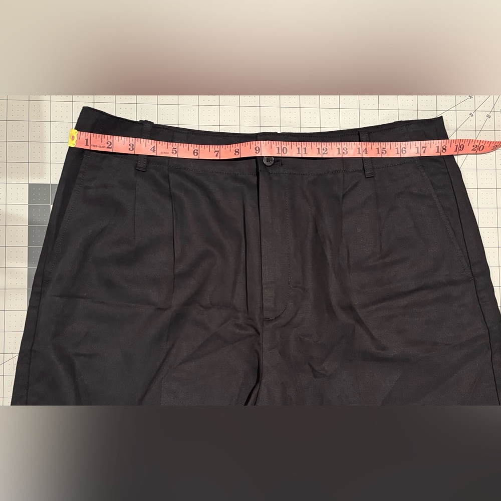 Madewell Pleated High Waist Lyocell/Cotton/Linen Black Shorts Size 14 - Picture 5 of 9